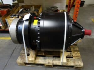 KWE Klein & Wilhelm Engineering Getriebe auf Palette für industrielle Anwendungen.